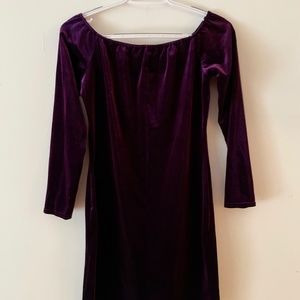 Purple velvet dress